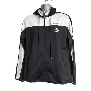 Kaepa Full Zip Black and White Hoodie Active‎ Jacket 100% Polyester Size XL